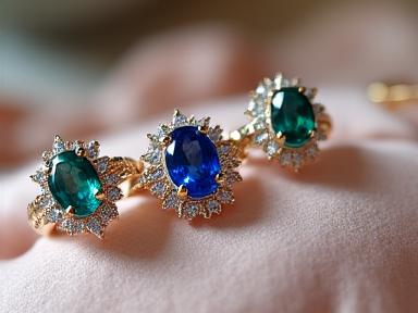 Sapphire and birthstone gemstone rings