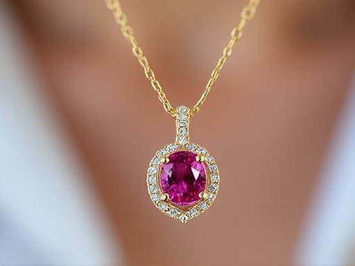 Birthstone pendant necklace birthday gift
